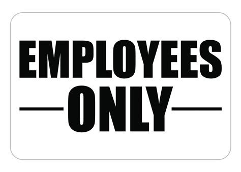 DIY Employees Only Sign