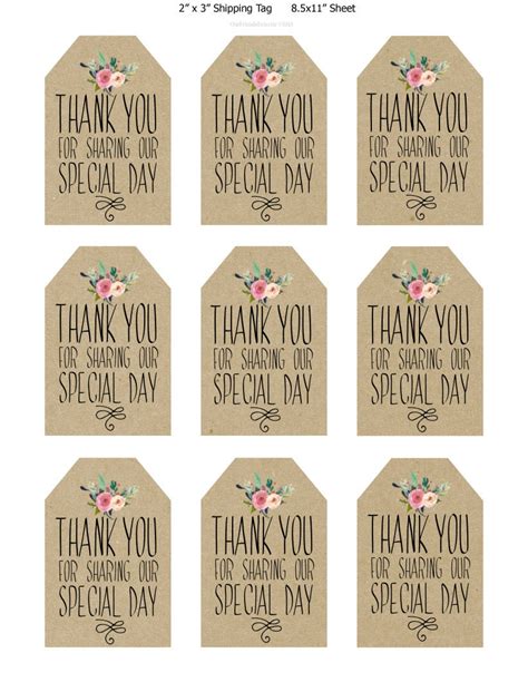 Thank You DIY Gift Tag