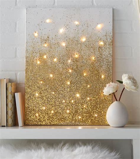 DIY Gold Glitter Decor