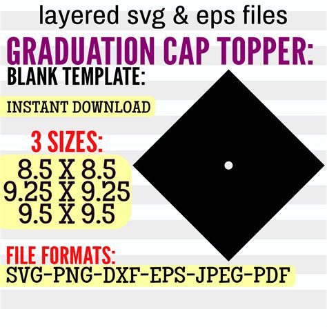 DIY Graduation Cap Toppers Templates