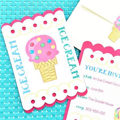 DIY Ice Cream Invitations