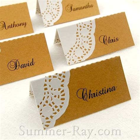 DIY kraft place card template