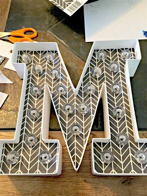 A DIY marquee letter kit being displayed