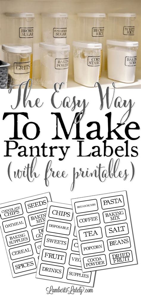 DIY Pantry Labels