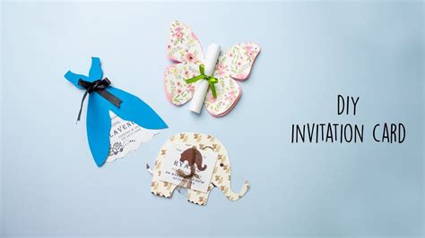 DIY paper craft invitation