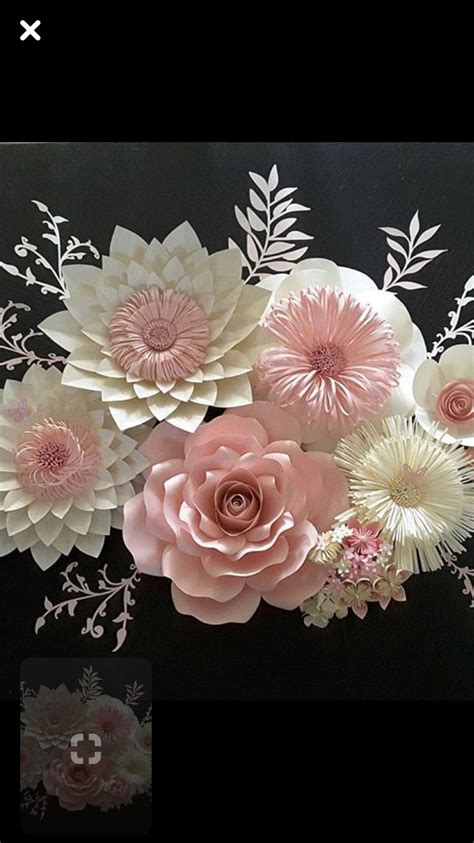 DIY paper flower center template with intricate details