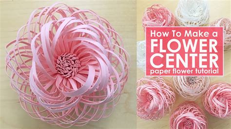 DIY paper flower center template with layered petals