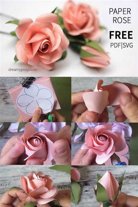 DIY Paper Roses Template Example