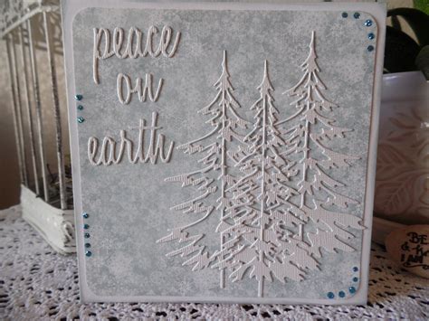 DIY Peace on Earth Christmas card with a hand-drawn design