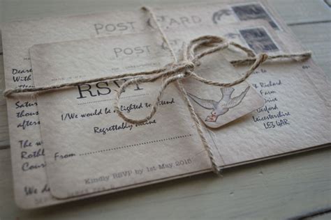 DIY Postcard Wedding Invitation