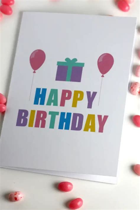 DIY printable birthday card ideas