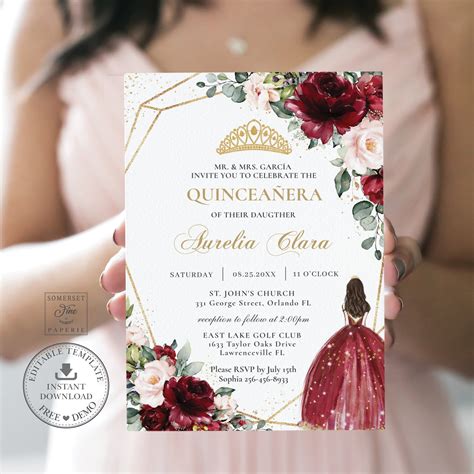 DIY Quinceanera Invitation