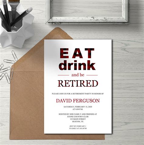 DIY Retirement Party Invitation Ideas