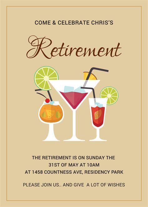 DIY Retirement Party Invitation Template