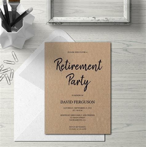 DIY Retirement Party Invitation Template