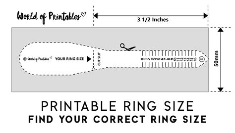 DIY Ring Sizer Template