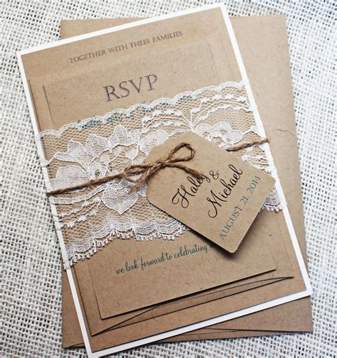 DIY Rustic Wedding Invitations