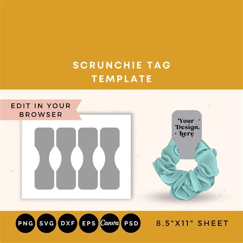 DIY Scrunchie Tag Template