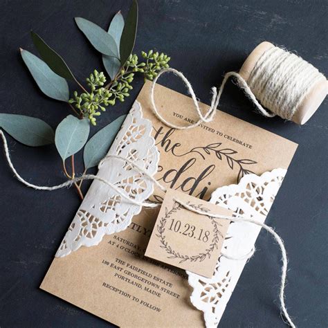 DIY Vintage Wedding Invitations