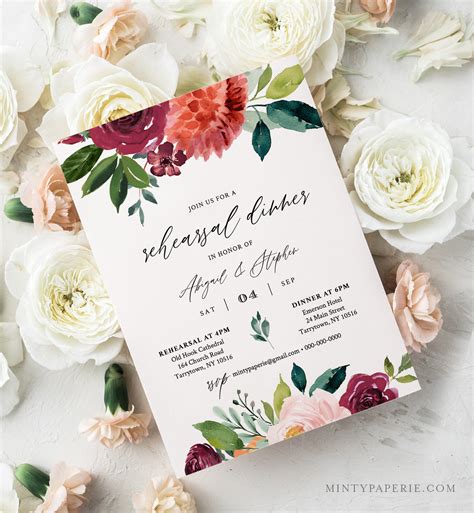 DIY Wedding Rehearsal Invitations