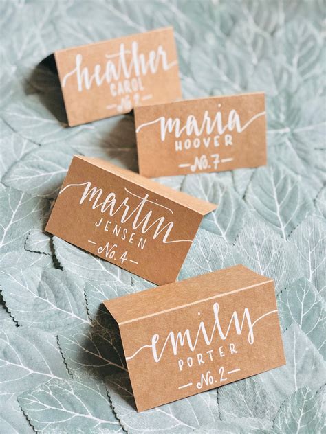 DIY Wedding Table Name Card Designs