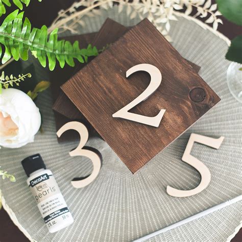 DIY wedding table numbers idea 1