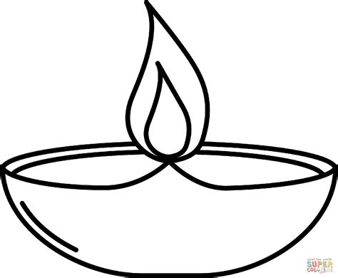 Diya Lanterns Coloring Page