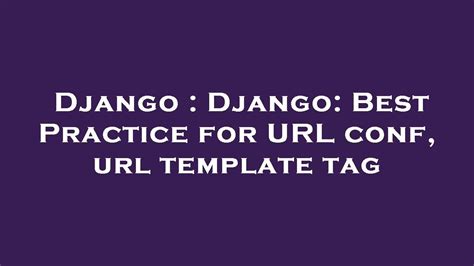 Django URL Template Tag Example 4