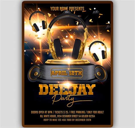 DJ Party Invitation Template