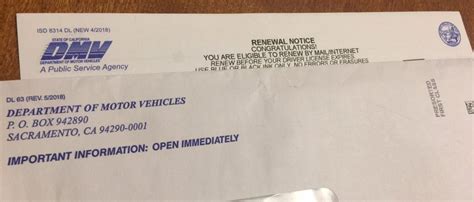 DMV License Renewal Mail