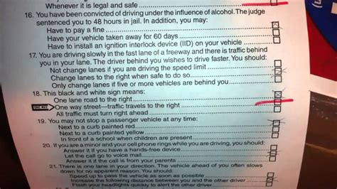 DMV Permit Test Practice Questions