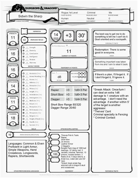 DND Character Sheet Example 9