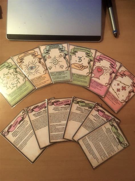 DND Spell Cards DIY Ideas