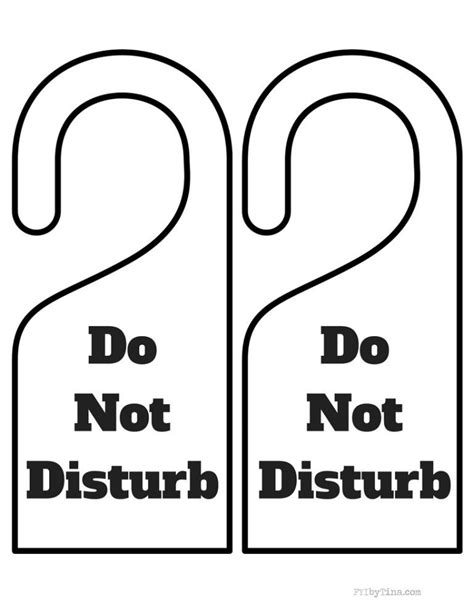 Do Not Disturb Door Hanger Template Printable