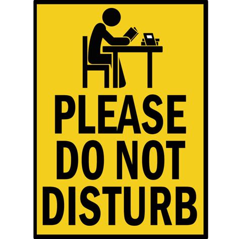 Do Not Disturb Signs for Study