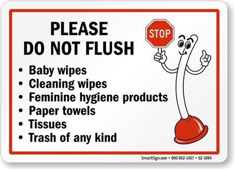 A sample Do Not Flush sign template