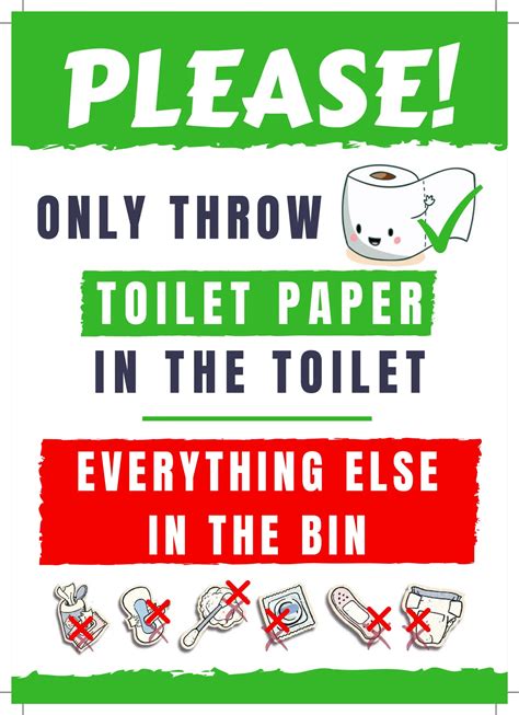 A visual Do Not Flush sign template