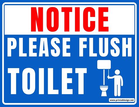 Do Not Flush Signs Best Practices Example