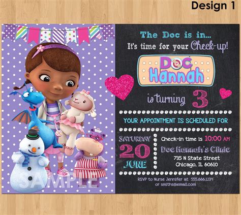 Doc McStuffins Birthday Invitations