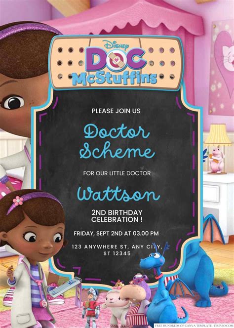 Doc McStuffins Invitation Templates