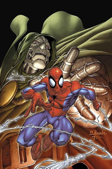 Doctor Doom battling Spider-Man