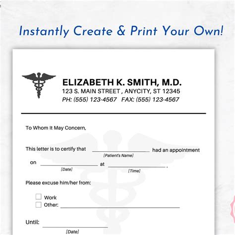 Doctor Excuse Note Template Sample