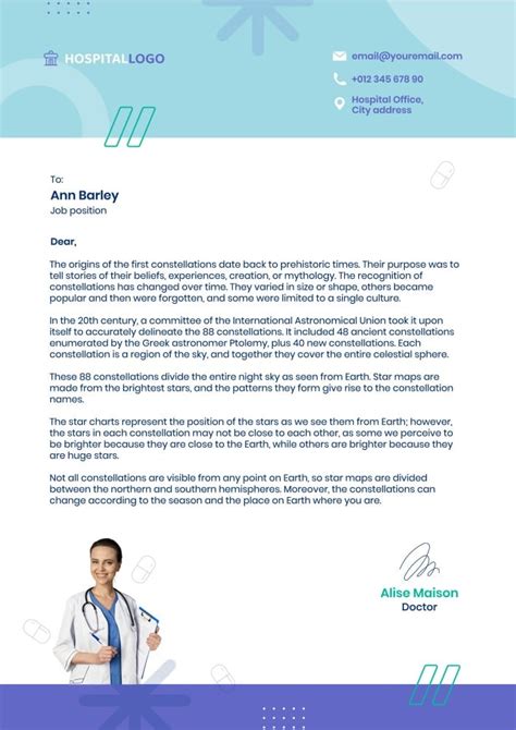 Doctor Letterhead Sample