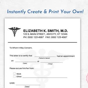 Doctor Note Templates