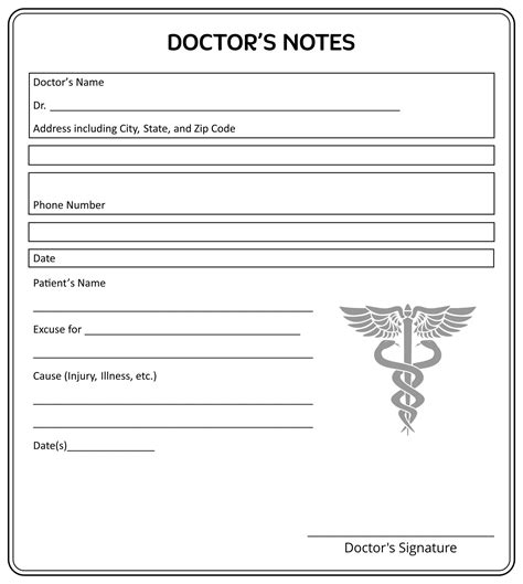 Doctor note templates for school