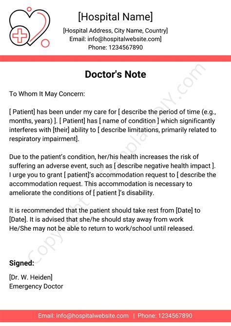 doctors note templates image