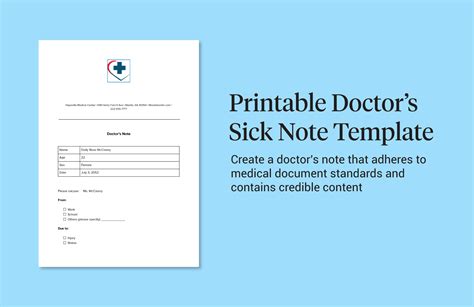 Doctor's Note Word Template Download And Guide