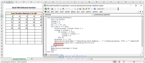 DoEvents Method in VBA