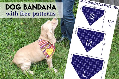 Dog Bandana Template Colors