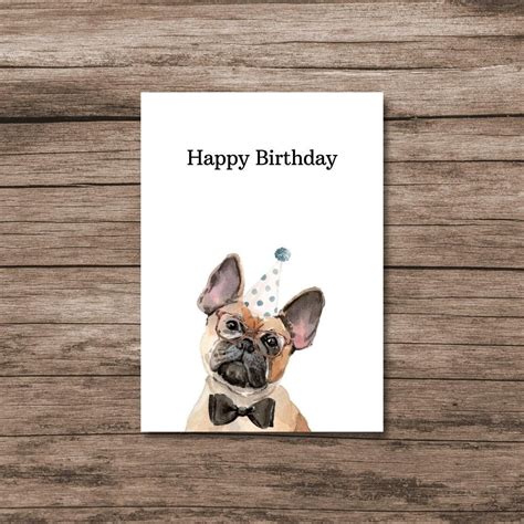 Dog birthday card ideas for french bulldogs